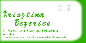 krisztina bezerics business card